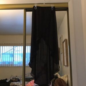 Black High Low flowy skirt